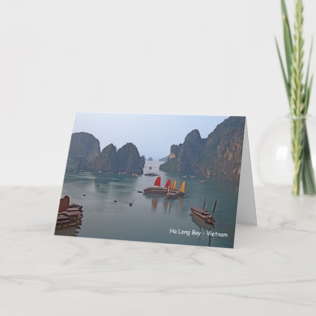 Carte Bateaux à voile à Ha Long Bay - Vietnam, Asie (Devant)