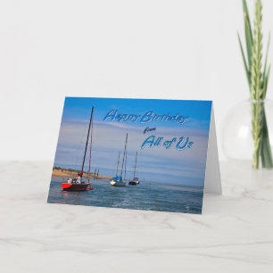 Carte Bateaux à voile à l'anniversaire d'ancrage de nous