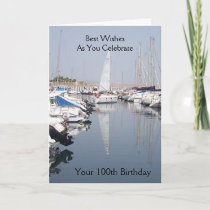 Carte Bateaux Dans Une Marina Personnalisé 100e Annivers