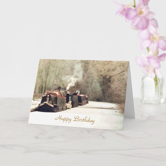 CARTE BATEAUX DE CANAL (Orchidée)