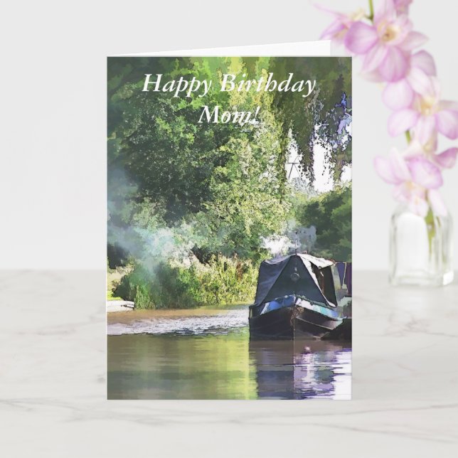 CARTE BATEAUX DE CANAL (Orchidée)