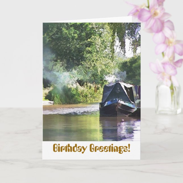 CARTE BATEAUX DE CANAL (Orchidée)