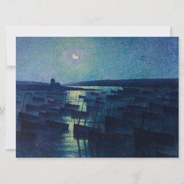 Carte Bateaux de pêche au clair de lune (Camaret, France (Devant)