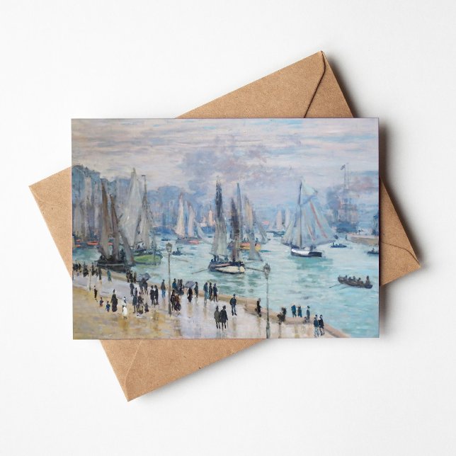 Carte Bateaux de pêche quittant le port | CLAUDE MONET (Créateur téléchargé)