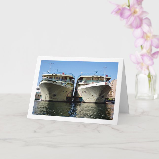 Carte Bateaux égyptiens sur le fleuve Nil, Luxor (Orchidée)
