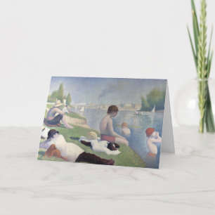 Carte Bathers Georges Seurat Neo Impressionniste Vintage