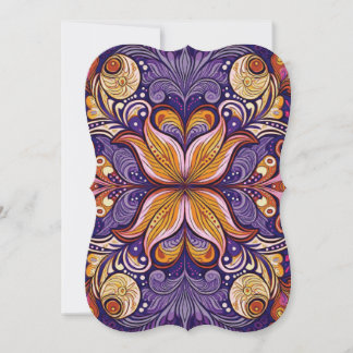 Carte Batik Motif pourpre