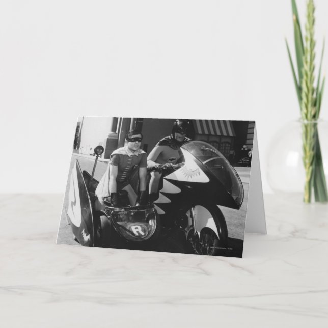 Carte Batman et Robin à Batcycle (Devant)