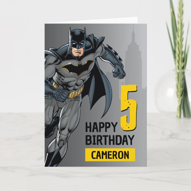 Carte Batman | Joyeux anniversaire | Ajouter l'âge de vo (Devant)