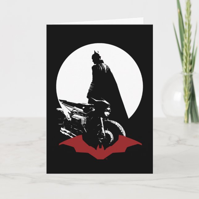 Carte Batman Motorcycle Silhouette (Devant)