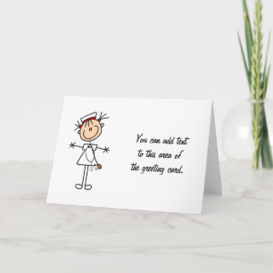 Carte Bâton blanc femelle Figure Infirmière 2 Cadeaux