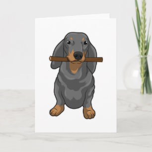 Carte Bâton Dachshund