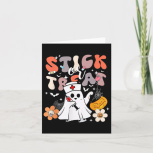 Carte Bâton Ou Traitement Halloween Ghost Nurse Crna Eme