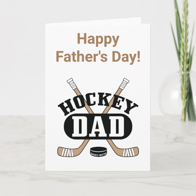 Carte Bâtons de hockey Fête des pères Hockey Papa (Devant)