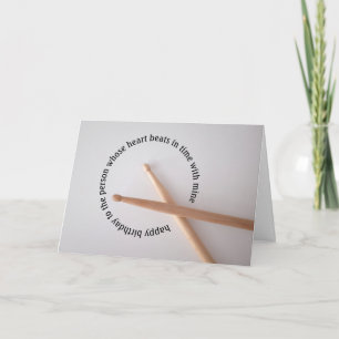 Carte Batterie Anniversaire du coeur bat dans le temps