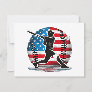 Carte Batteur Américain De Baseball Avec Les États-Unis