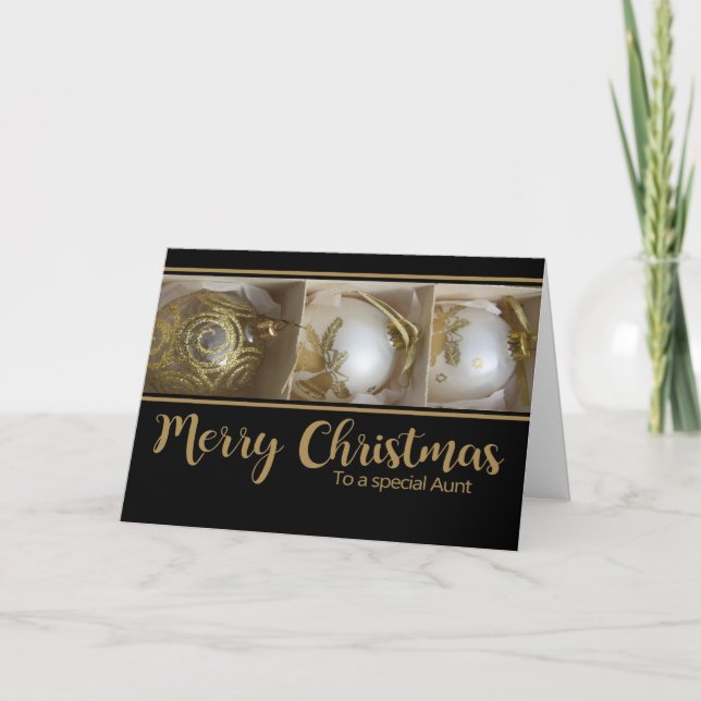 Carte Baubles de Noël tante (Devant)