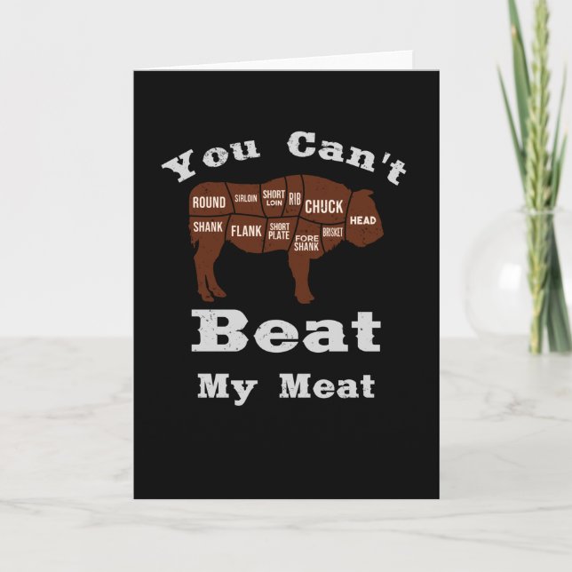 Carte BBQ Grill Viande Grill Steak Ox Rump Steak (Devant)