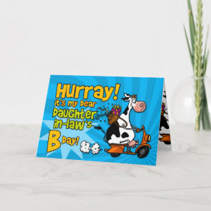 Carte bd scooter vache - belle-fille