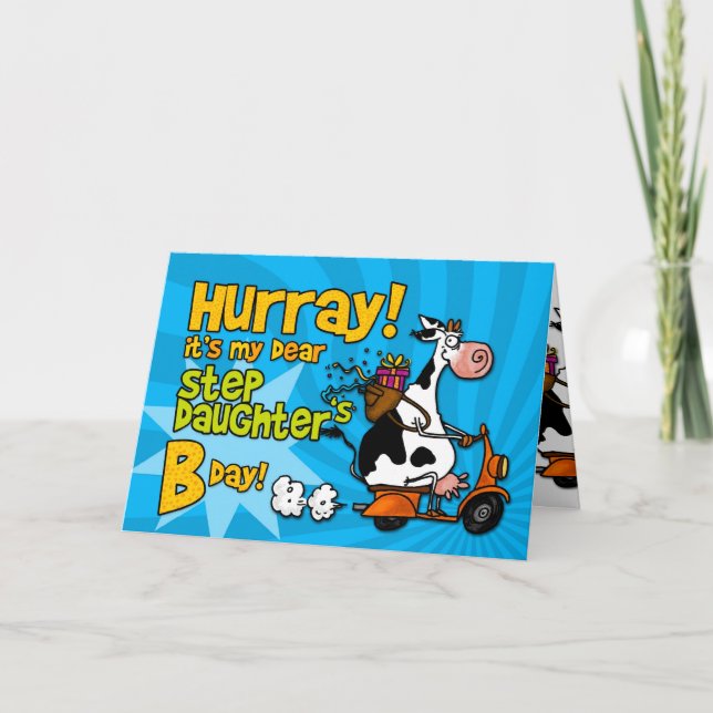 Carte bd scooter vache - belle-fille (Devant)