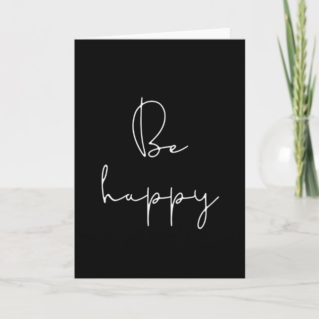 Carte Be happy (Devant)