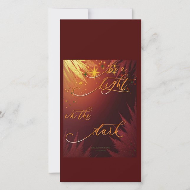 Carte Be Light Bordeaux Mel Mae Schmidt Stationery (Devant)