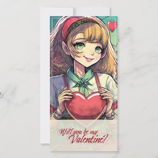 Carte Be My Valentine in Manga Style 33419 (Devant)