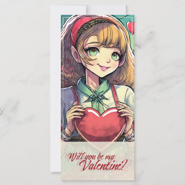 Carte Be My Valentine in Manga Style 33419 (Devant)