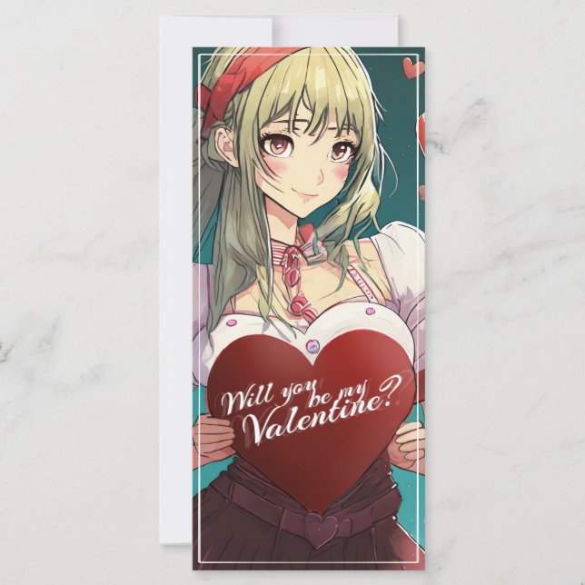 Carte Be My Valentine in Manga Style 33893 (Devant)