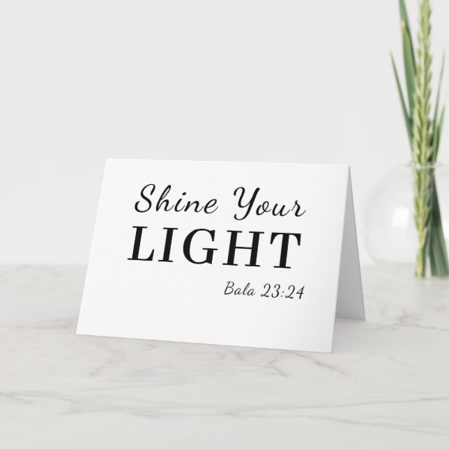 Carte Be the Light Bible Verse Inspiration (Devant)