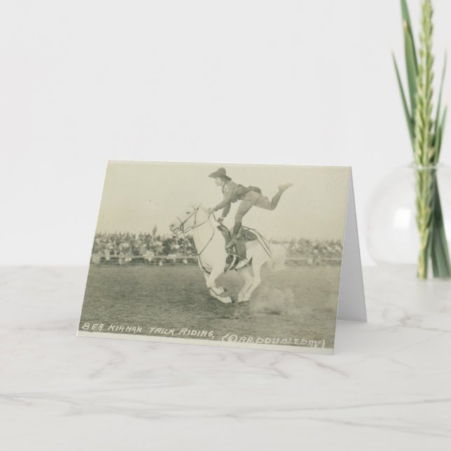 Carte Bea Kirnan triche équitation. (Devant)