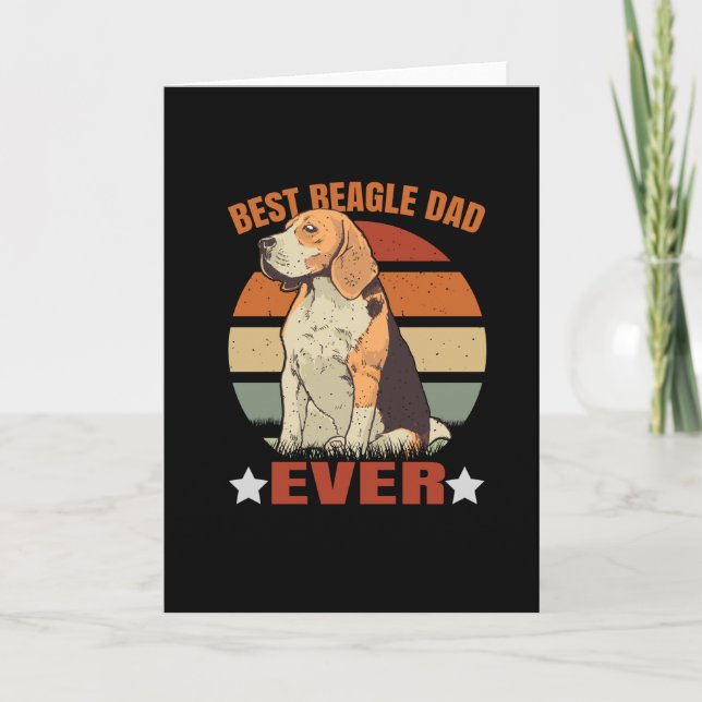 Carte Beagle de chien meilleur Beagle papa jamais (Devant)