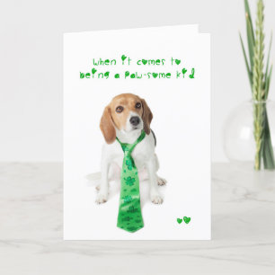 Carte Beagle d'enfant de Pawsome de Jour de la Saint