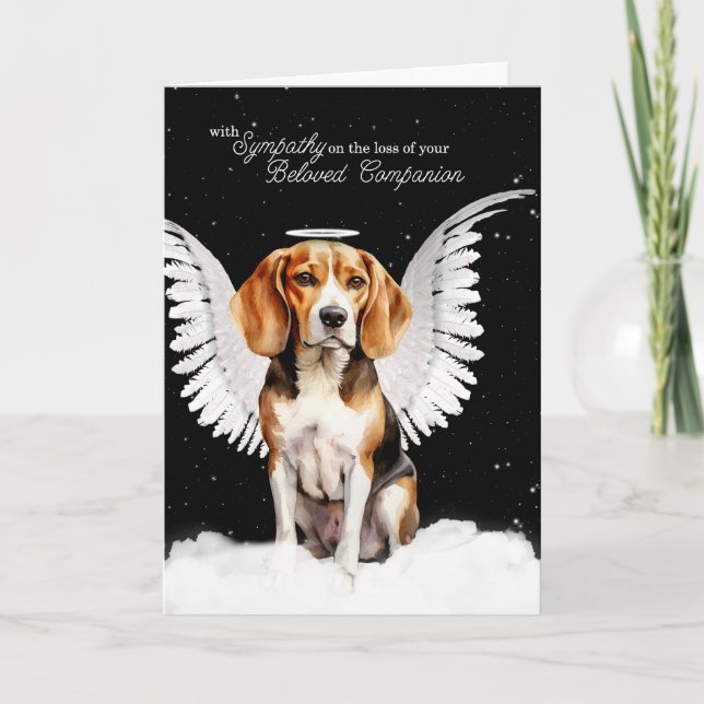 Carte Beagle Guardian Angel Chien Animal Sympathie (Devant)