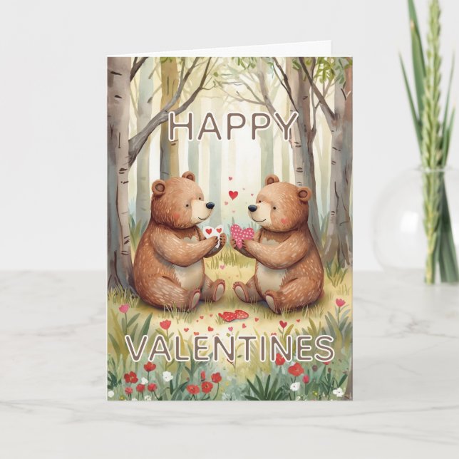 Carte Bear Happy Valentines  (Devant)