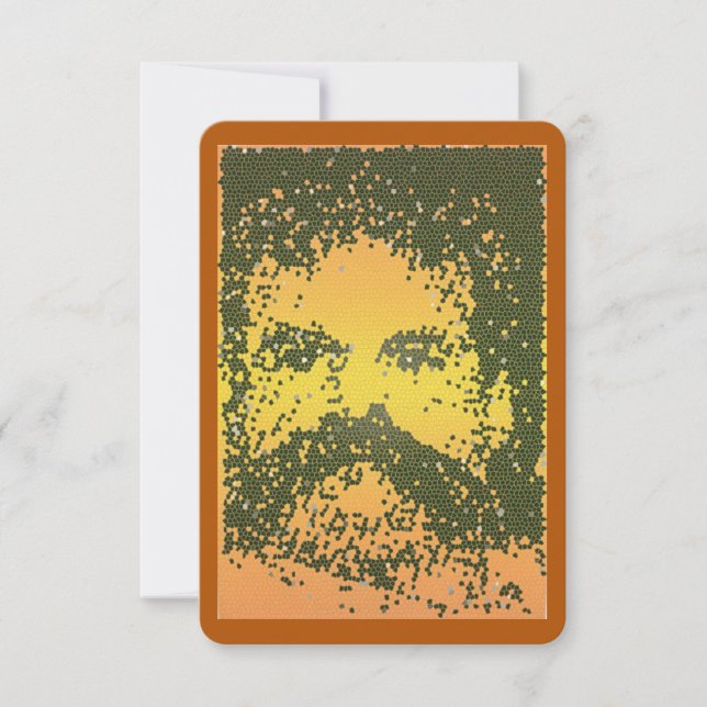 Carte Bear Mosaic vy a Grey Card Collection (Devant)