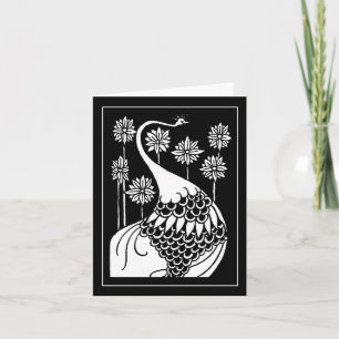Carte Beardsley Nouveau Peacock