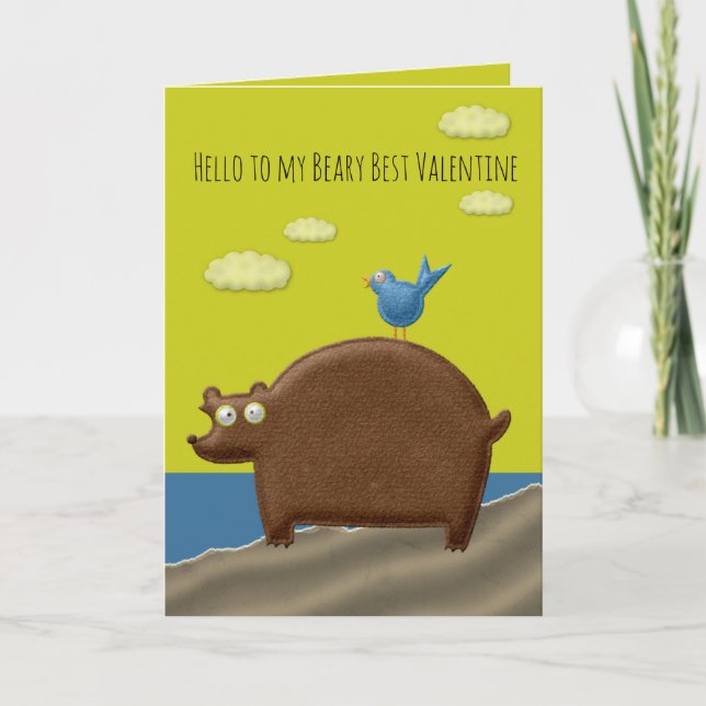 Carte Beary Best Valentine Card (Devant)