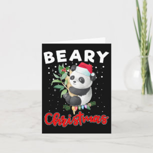 Carte Beary Joyeux Noël Pour Panda Les Amateurs D'Ours D
