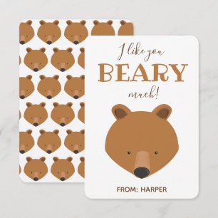 Carte Beary Many Bear Classroom Valentine Card