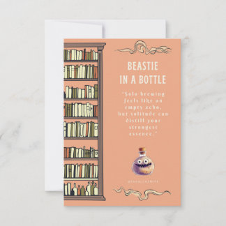 Carte Beastie dans un Signet de bouteille