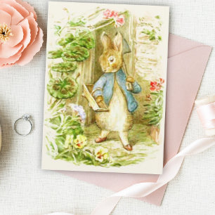 Carte Beatrix Potter Peter le lapin dans le jardin