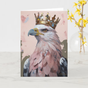 Carte Beau Aigle dans une couronne en toutes occasions