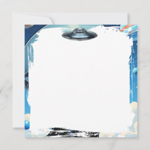 Carte Beau Alien extra-terrestre Être