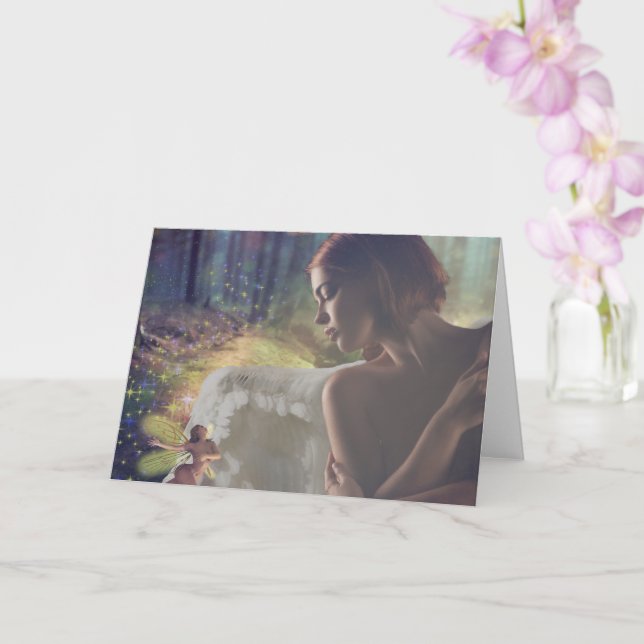 Carte Beau ange avec Imaginaire Fairy Art (Orchidée)