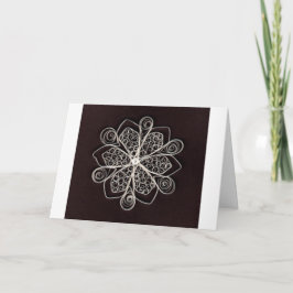 Carte Beau blanc caillé Flocon de neige noir Arrière - p