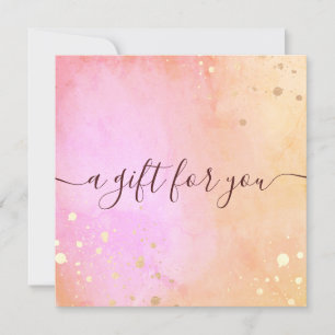 Carte Beau certificat cadeau Aquarelle