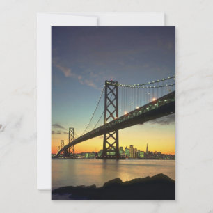 Carte Beau coucher de soleil : Bay Bridge, San Francisco