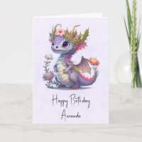 Beau Dragon avec Elégant Anniversaire de la Couron