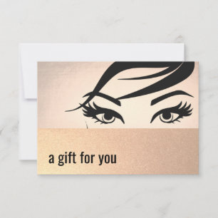 Carte Beau Eyelashes et Brows Certificat cadeau